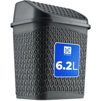 Koš za kopalniške odpadke za stranišče 6,2 l Nagibna posoda Majhen siv