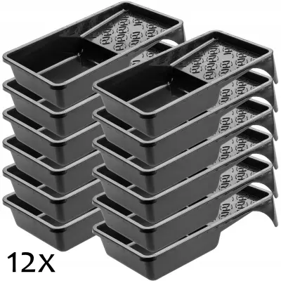 Velik pladenj za barvo 155x295 mm za komplet valjčkov za barvanje črne barve 12 kosov
