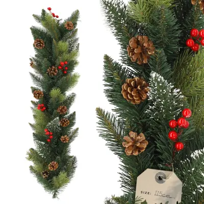 Božična girlanda Umetno božično drevo Gosti verižni stožci Premium 115 cm