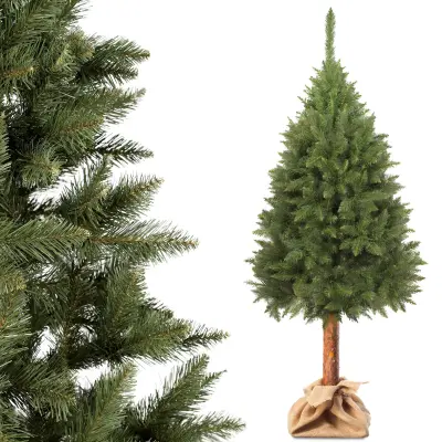 Umetno božično drevo na deblu 180 cm, živahna gosta smreka, zelena, stabilna