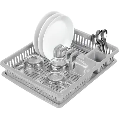 Odcejalnik za jedilni pribor majhen, enonivojski, plastični, 38 cm