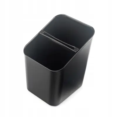 Organizator za odcejalnik jedilnega pribora, stojalo za sušenje, posoda za pripomočke, plastika, črna