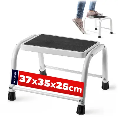 stopničasta lestev, gospodinjska jeklena lestev, nedrseča ploščad, največ 150 kg