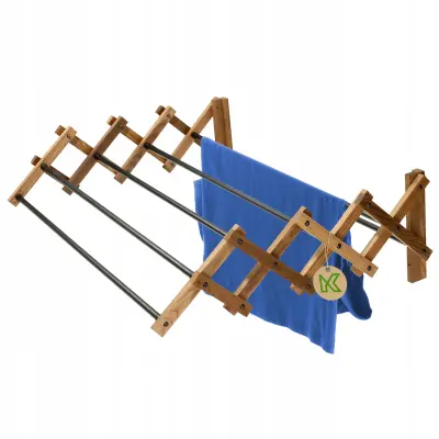 Sušilnik perila za kopalnico, 85 cm, stenski, harmonikast