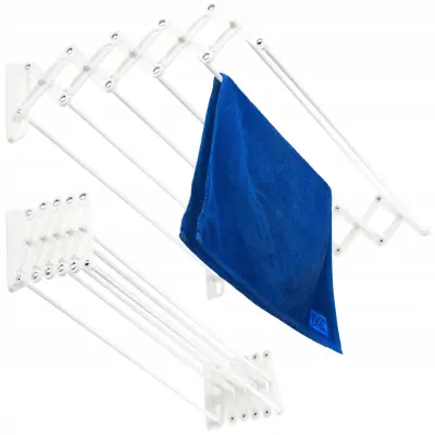 Sušilnik perila za kopalnico, 62 cm, stenski, plisiran