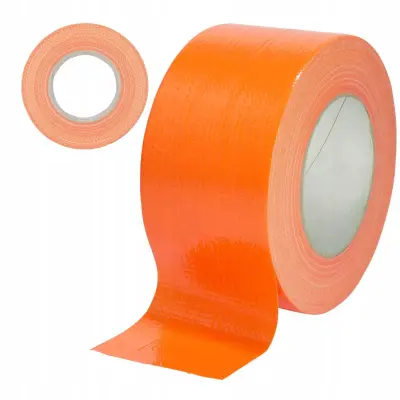 45 Mm Trak Za Ometanje – Vodoodporen, Ojačana Tkanina | 50 Yard (45,7 m), Oranžen, Kaučukasto Lepilo