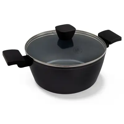BE Living Lonec s pokrovom Delight Black 24 cm