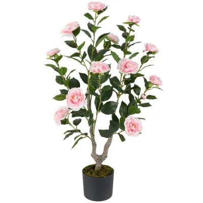 Umetno drevesce s cvetovi – Umetna kamelija, 90 cm