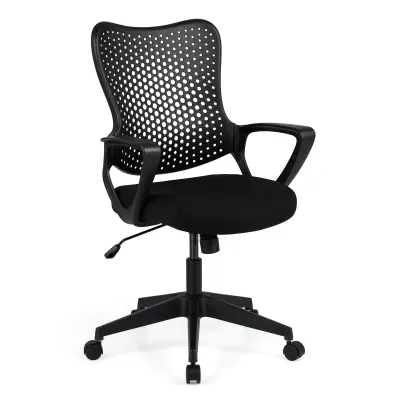 Ergonomski pisarniški stol z mrežastim naslonjalom Črn stol