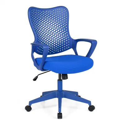 Ergonomski pisarniški stol z mrežastim naslonjalom Modri fotelj