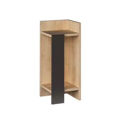 Nočna omarica desna 60x25x27cm antracit-hrast