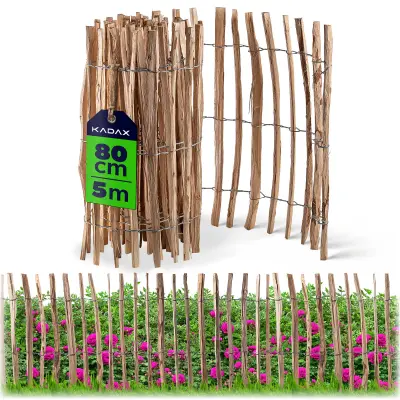 Ograja iz leskovih letev, zložljiva zaščitna vrtna ograja 500x80 4-6 cm