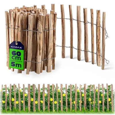Ograja iz leskovih letev, zložljiva zaščitna vrtna ograja 500x60 4-6 cm