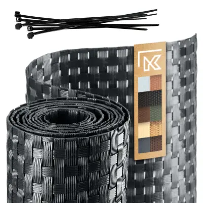 Antracitni trak za ograjne panele 19 cm 2,55 m Zaščita za ograjo