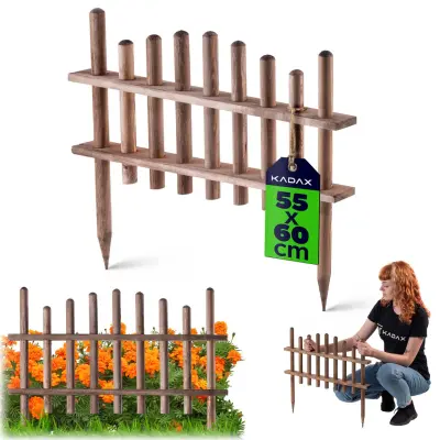 Lesena vrtna ograja Palisade Vrtni rob 60x35 cm Borov les