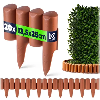 Vrtna palisada 480 cm vrtna obroba plastična vrtna ograja UV