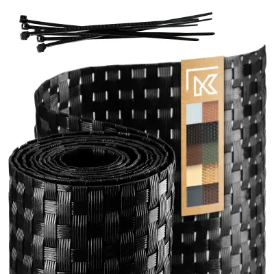 črni trak za ograjne panele 19 cm 2,55 m zaščita ograje