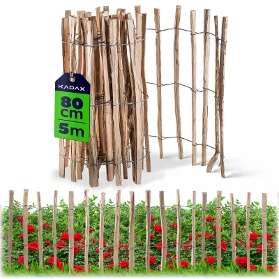 Ograja iz leskovih letev, zložljiva zaščitna vrtna ograja 500x80 7-9 cm