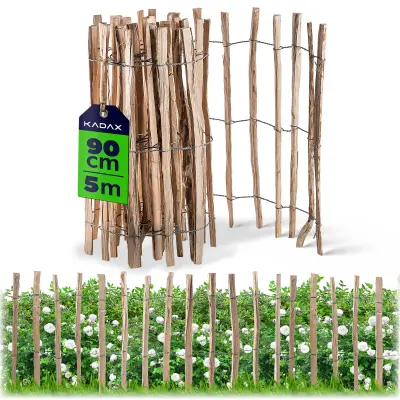 Ograja iz leskovih letev, zložljiva zaščitna vrtna ograja 500x90 7-9 cm