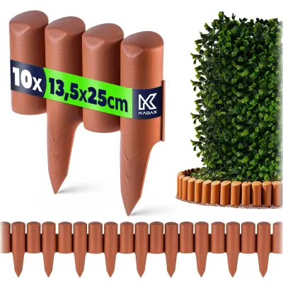 Vrtna palisada 240 cm Vrtna obroba Plastična vrtna ograja UV