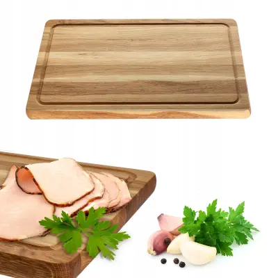 Lesena kuhinjska deska za rezanje 45x30cm za serviranje, masiven hrast