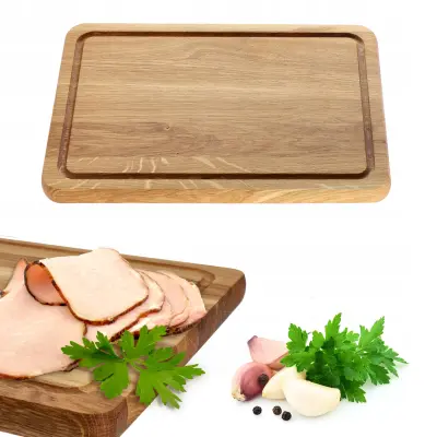Lesena kuhinjska deska za rezanje 35x25 cm za serviranje, masiven hrast