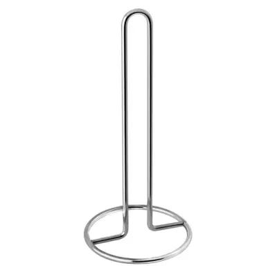 stojalo za papirnate brisače, jeklo, srebrno, kuhinjske brisače, stabilno, 31 cm