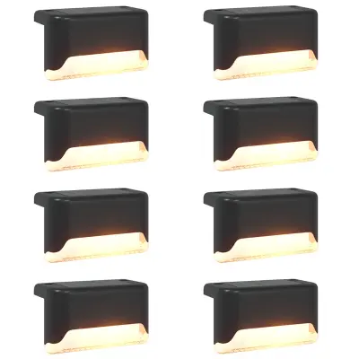 vidaXL Sončne luči za zunanjo uporabo z zemeljskim klinom 8 pcs 4,5 cm