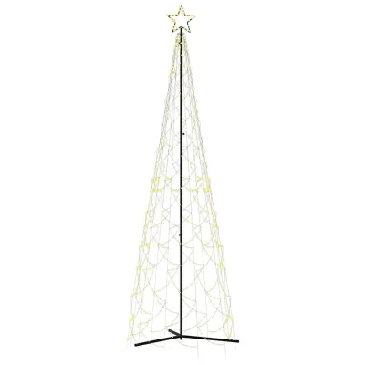 vidaXL Božično drevo v stožcu toplo bela 500 LED diod 100x300 cm