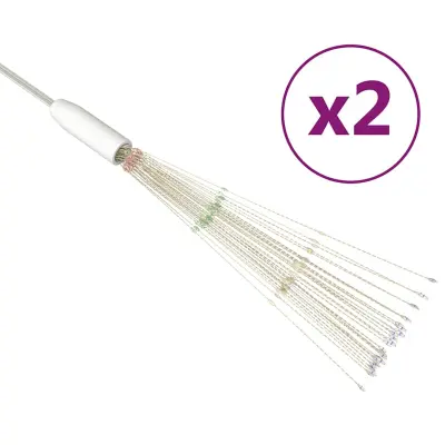 vidaXL Zunanje novoletne lučke 2 kosa večbarvne 20 cm 280 LED