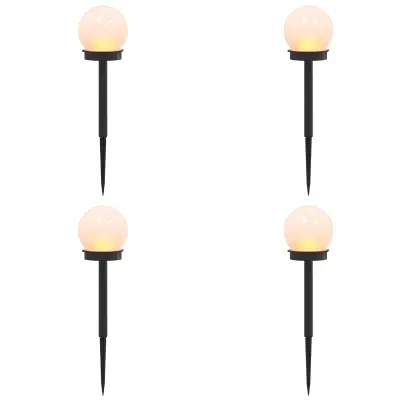 vidaXL Sončne luči za zunanjo uporabo z zemeljskim klinom 4 pcs ABS