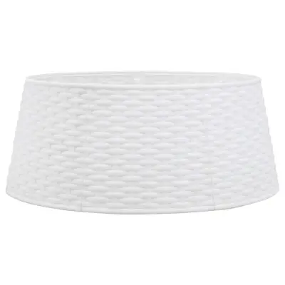 vidaXL Božično krilo za jelko belo Ø56x23 cm plastika
