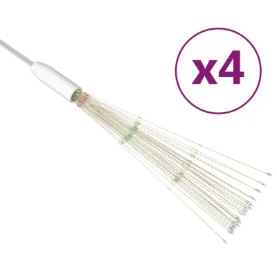 vidaXL Zunanje novoletne lučke 4 kosi večbarvne 20 cm 560 LED