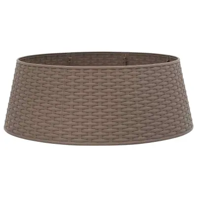 vidaXL Božično krilo za jelko rjavo Ø65x23 cm plastika