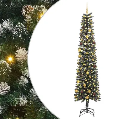 vidaXL Umestno božično drevo Zelena 240 cm PVC, plastika in jeklo