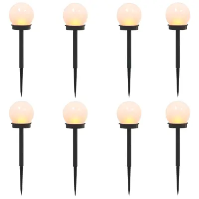 vidaXL Sončne luči za zunanjo uporabo z zemeljskim klinom 8 pcs ABS