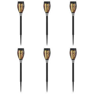 vidaXL Sončne luči za zunanjo uporabo z zemeljskim klinom 6 pcs ABS