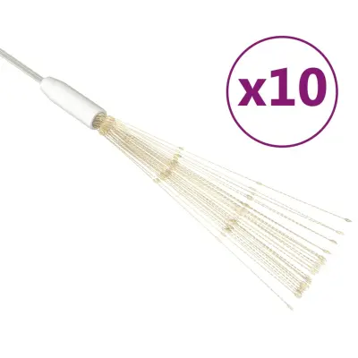 vidaXL Zunanje novoletne lučke 10 kosov toplo bele 20 cm 1400 LED
