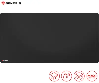 GENESIS CARBON 500 HYPER LOGO podloga za miško, gaming / pisarniška, 1200x600mm, vodoodporna, glad