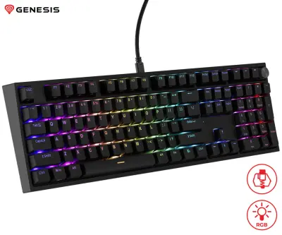 GENESIS THOR 404 gaming mehanska tipkovnica, žična, RGB LED osvetlitev, Hot-Swap tehnologija, Anti