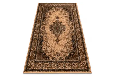 Preproga volna KASHQAI 4355 100 orientalski, okvir, ornament bež / zelena 200x300 cm