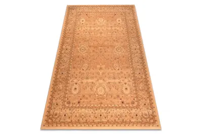Preproga volna KASHQAI 4303 101 orientalski, okvir, rože bež / lososova barva 200x300 cm