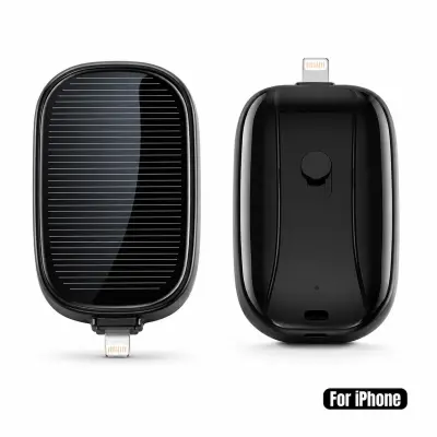 Sončni polnilnik za telefon na obesku za ključe, 5 W, vodoodporen, USB-C/Lightning | POWERWING Strela