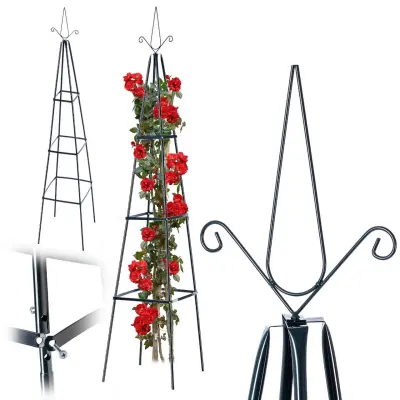 Vrtna pergola za teraso Kovinska opora za vzpenjavke, rastline, vrtnice, rože 202 cm