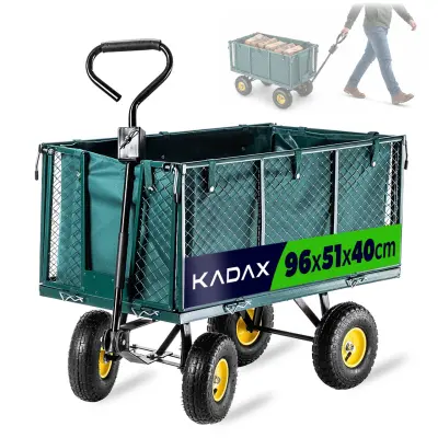 Vrtni voziček KADAX, transportna samokolnica, prikolica, 450 kg, 200 l, XXL, velik, močan