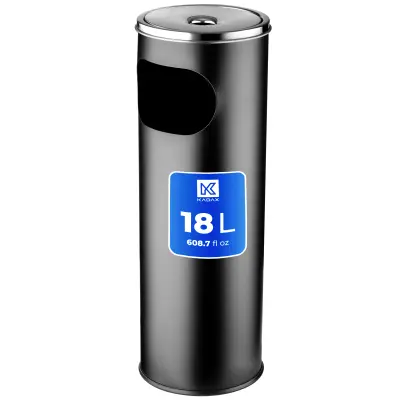 pepelnik stoječi pepelnik 18L zunanji jeklen koš za odpadke 2v1