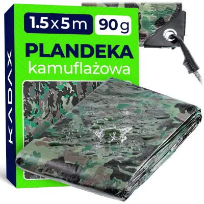ponjava debela vodoodporna, UV ojačana 1,5 x 5 m 90 g močna prevleka
