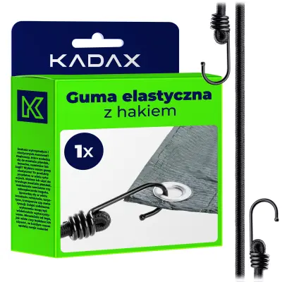 elastična gumijasta vrv s kovinskim kavljem 109 cm za pritrditev ponjav za prtljago