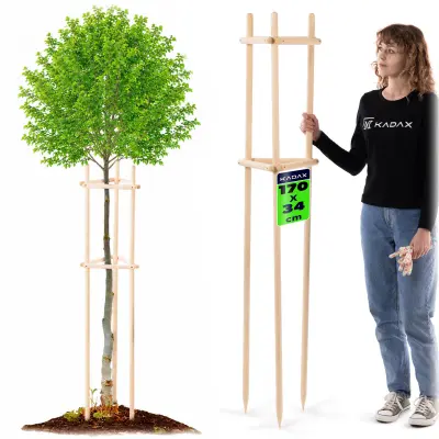 opora za rastline, drevesa, grmičevje, impregnirana opora, trikotna, močna, 130 cm