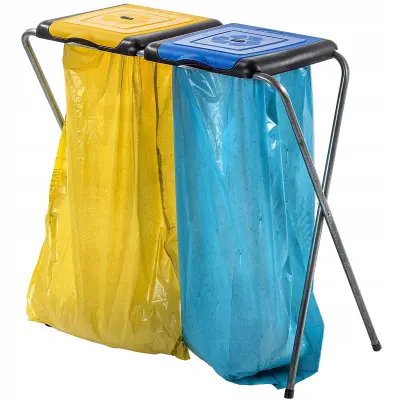 Stoječi koš za odpadke z okvirjem za 2 x 120L vrečki za sortiranje odpadkov, barve